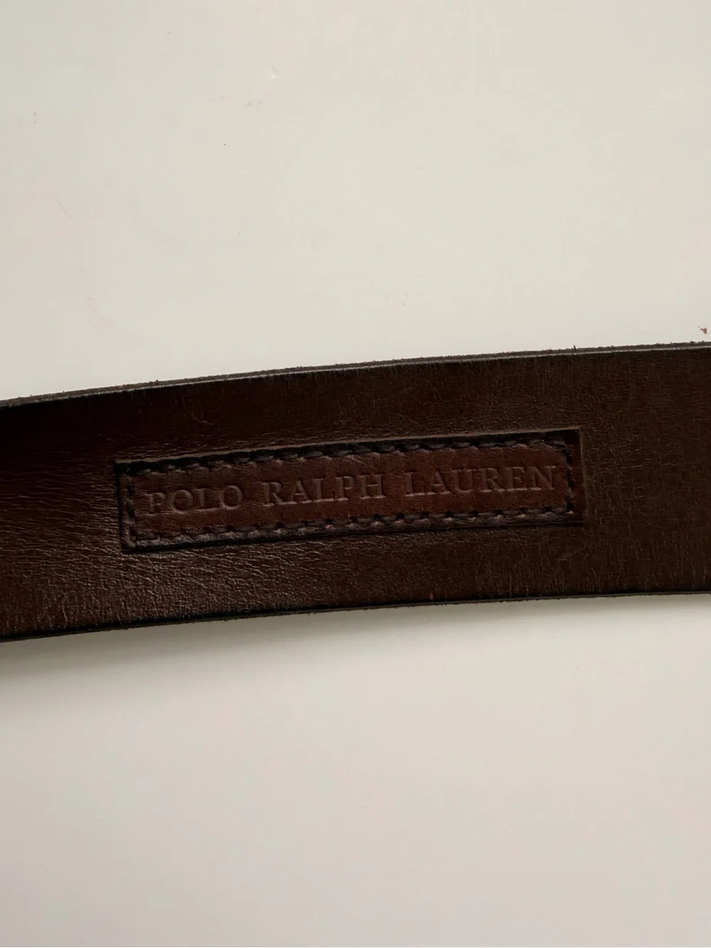 Polo Ralph Lauren Brown Leather Belt Men’s Size 44 110 Silver Buckle